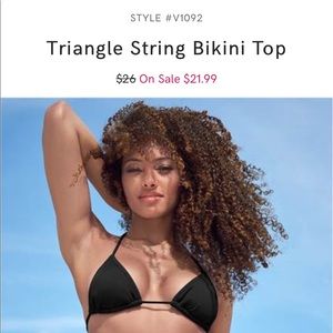 venus black swim top size medium